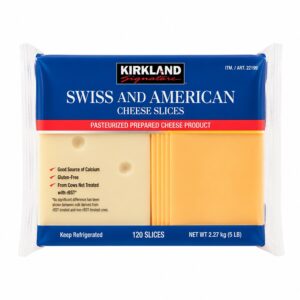 Kirkland Swiss & American Cheese Slices, 3 lb (1.36 kg)