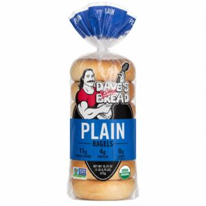 Dave's Killer Bread Organic Plain Bagels, 1.05 lb (16.75 oz)