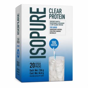 Isopure Clear Protein with Electrolytes, Unflavored, 20 sticks