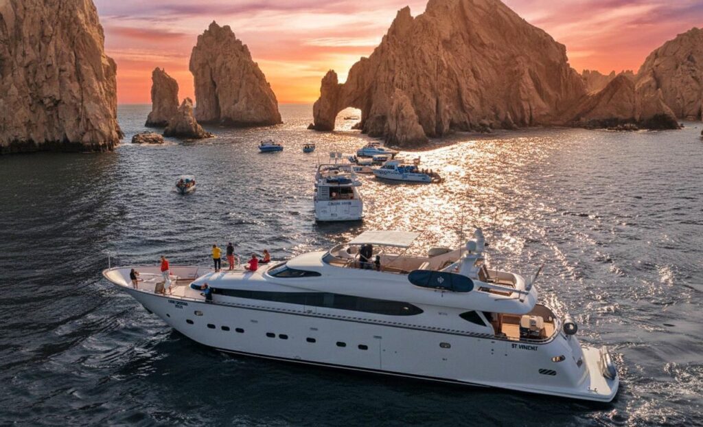 Lady 100 ft at El Arco at sunset